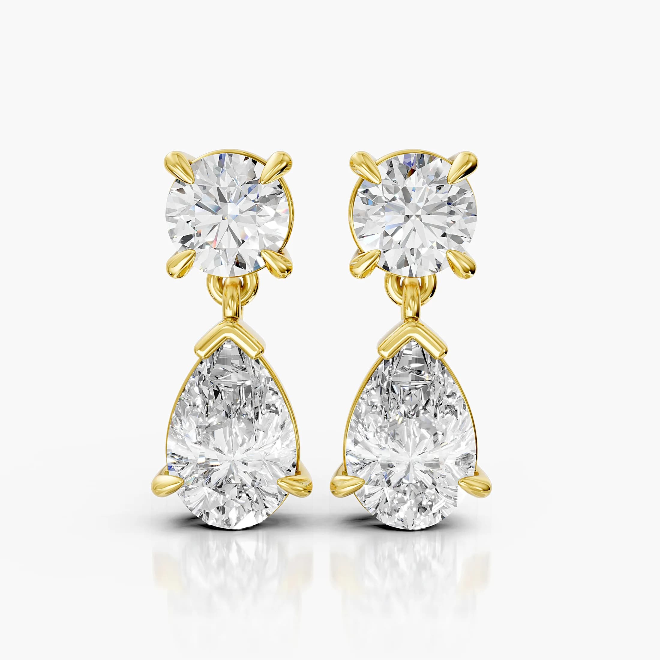 Solenne Pear Diamond Drop Earrings jewellery