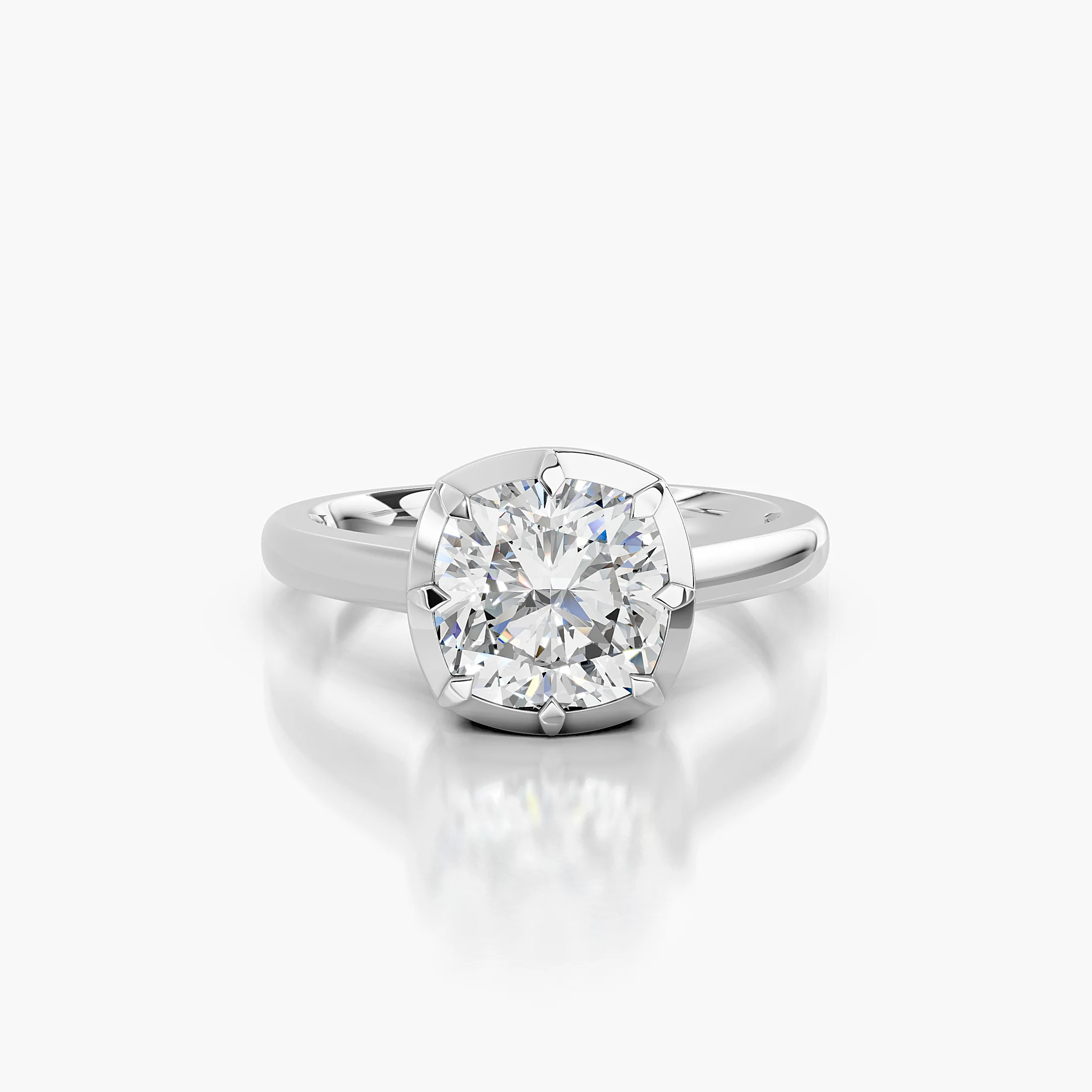 Cushion Cut Bezel Solitaire jewellery