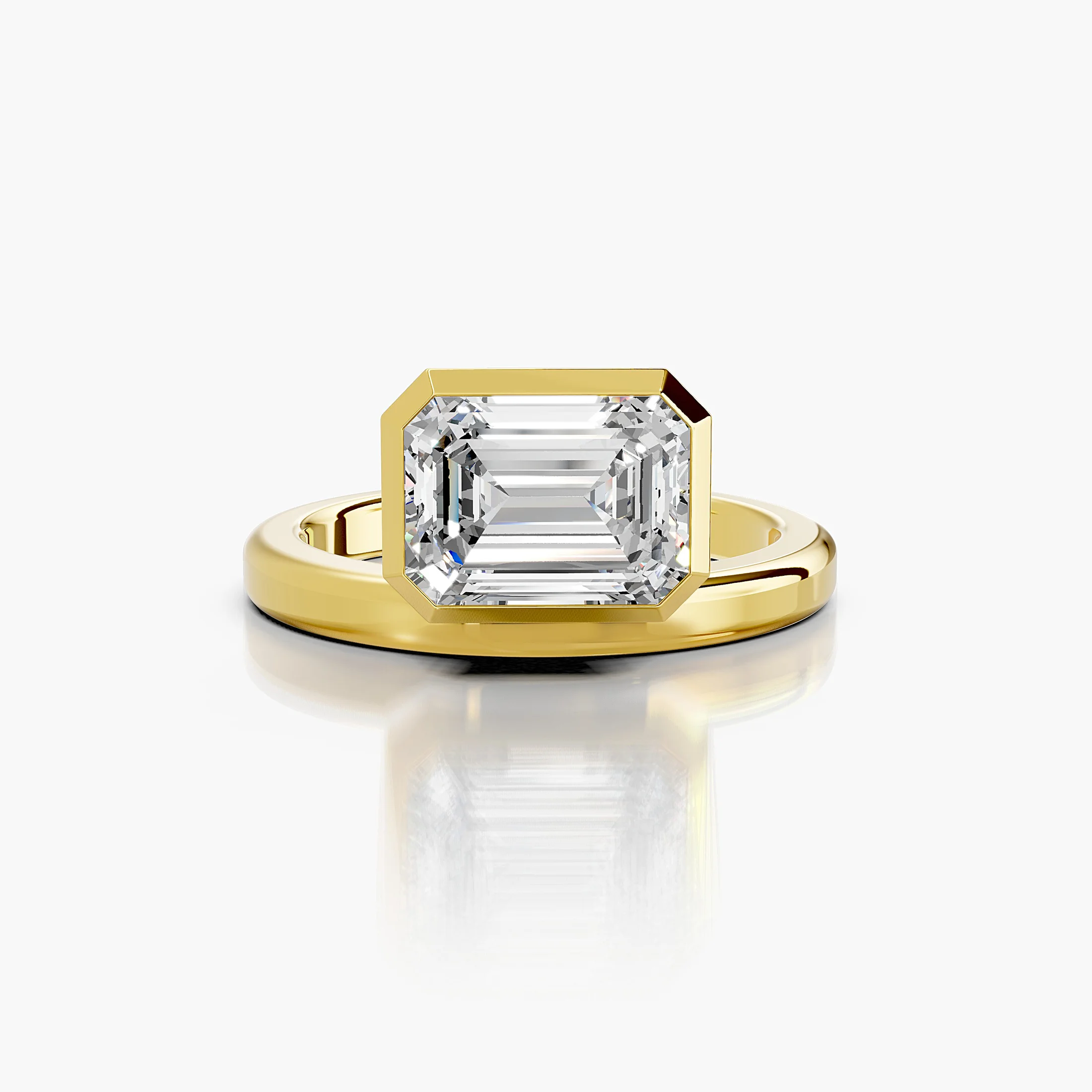Emerald Bezel Statement Solitaire jewellery