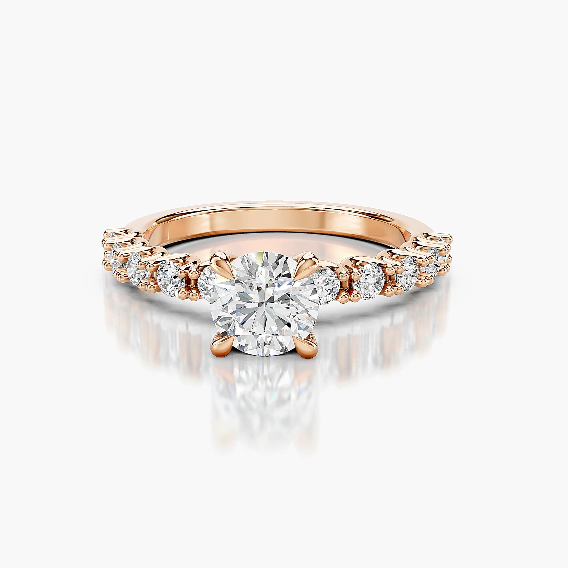 Classic Round Side-Stone Solitaire Ring jewellery