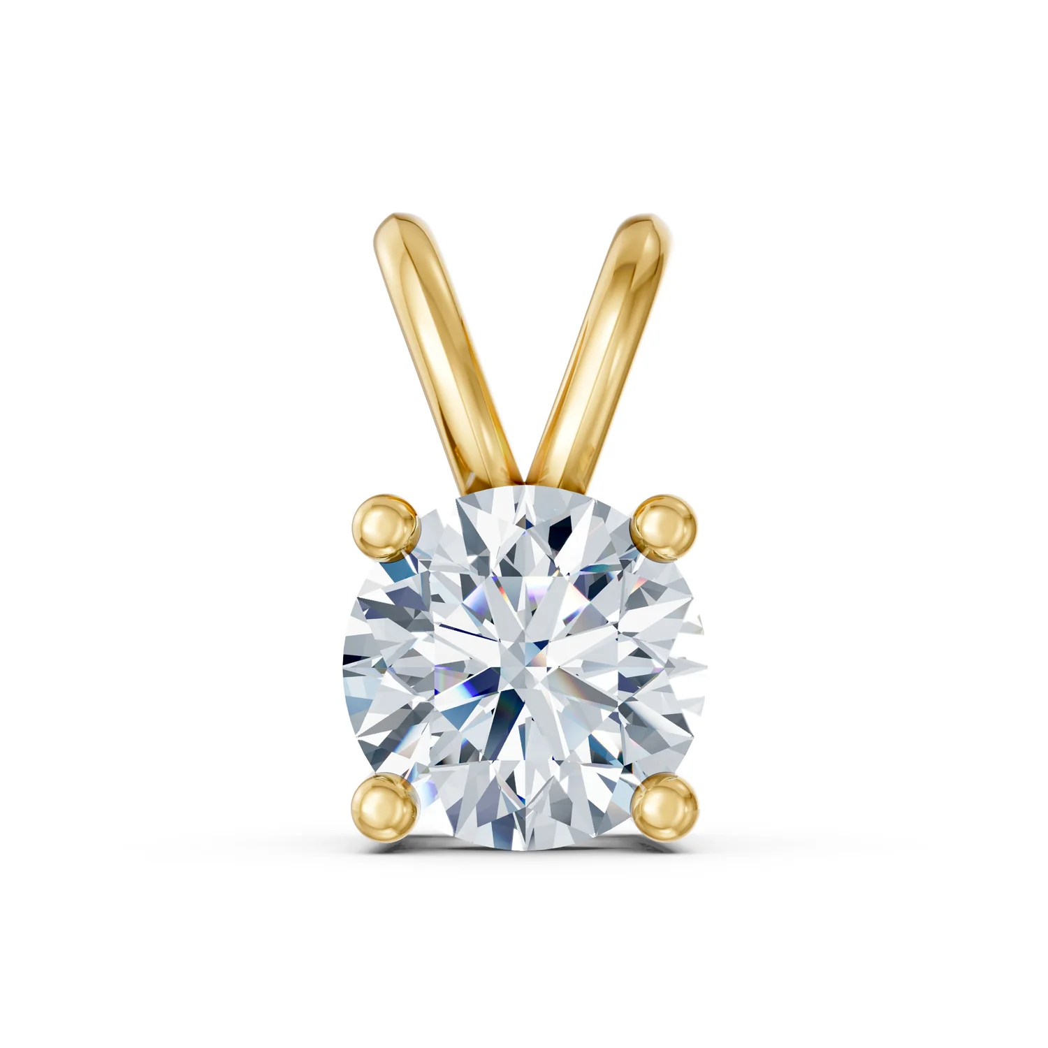 Elyra Round Solitaire Diamond Pendant jewellery