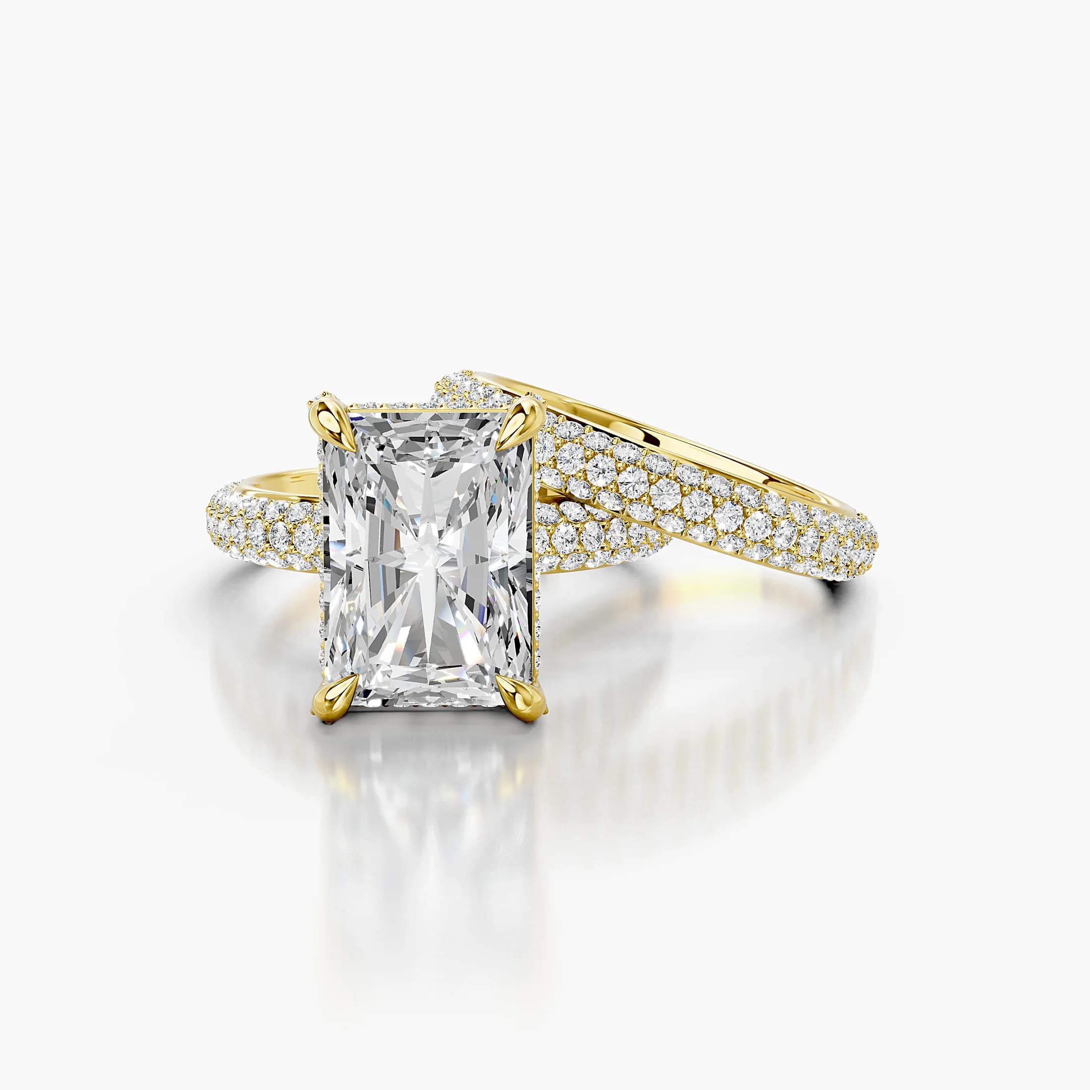 Solenne Radiant Bridal Ring Set jewellery
