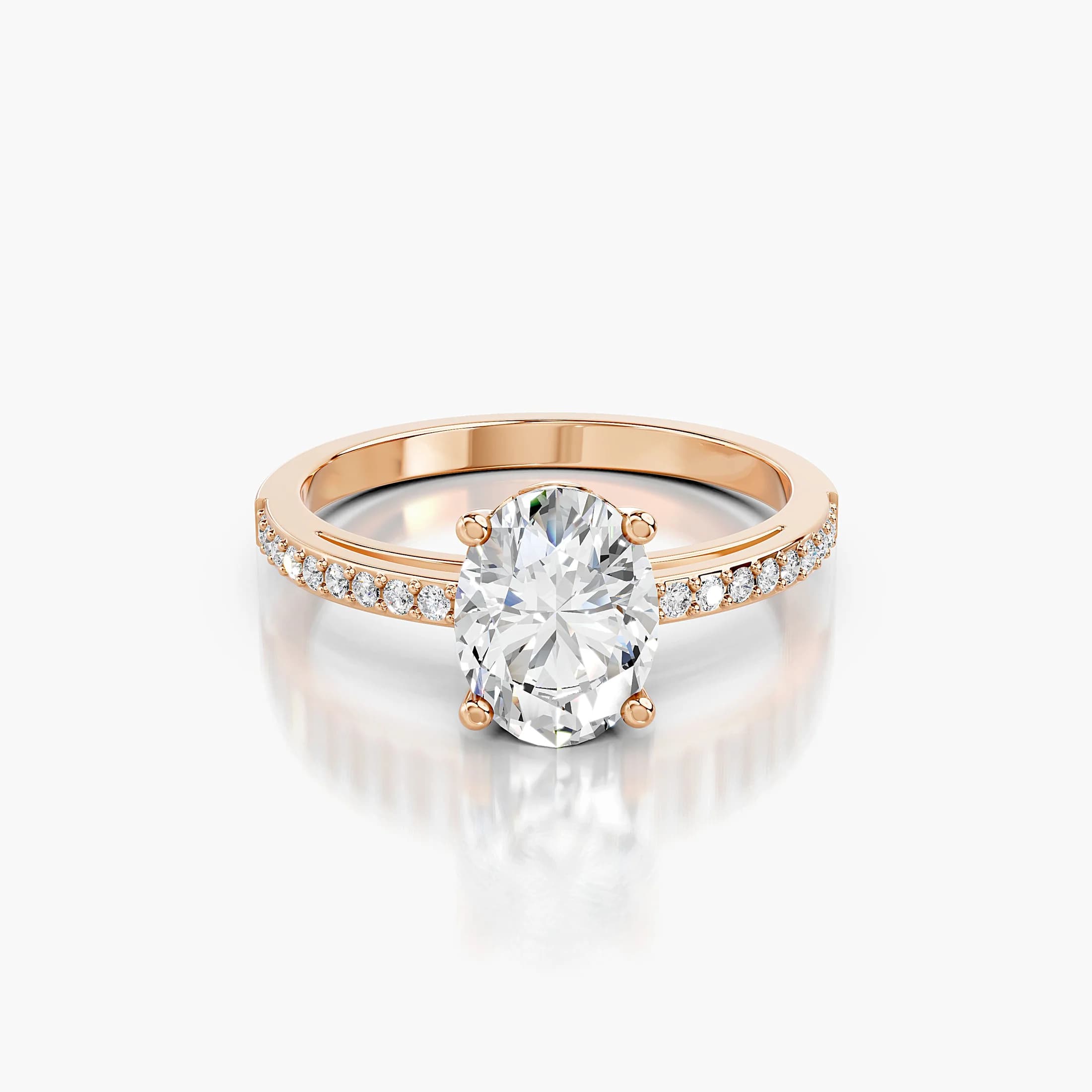 Crestline Oval Pavé Engagement Ring jewellery