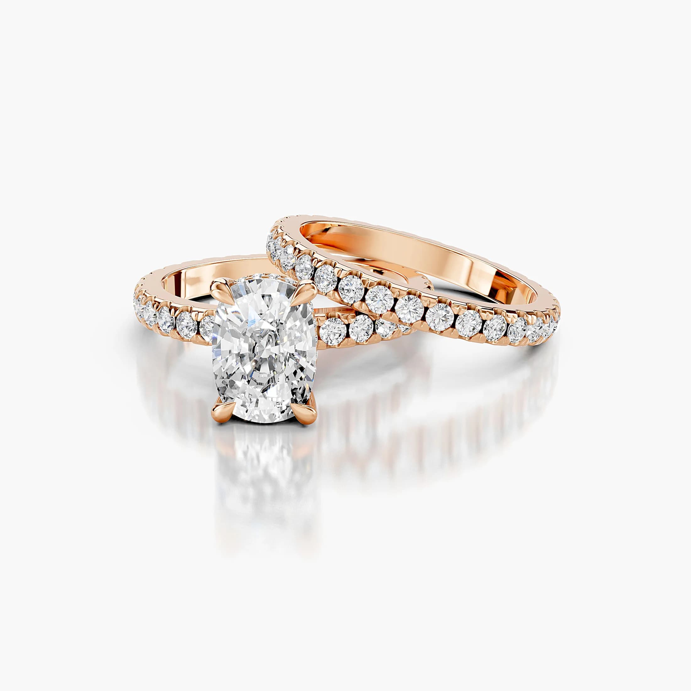 Oval-Cut Twisted Pavé Split-Shank Engagement Ring jewellery