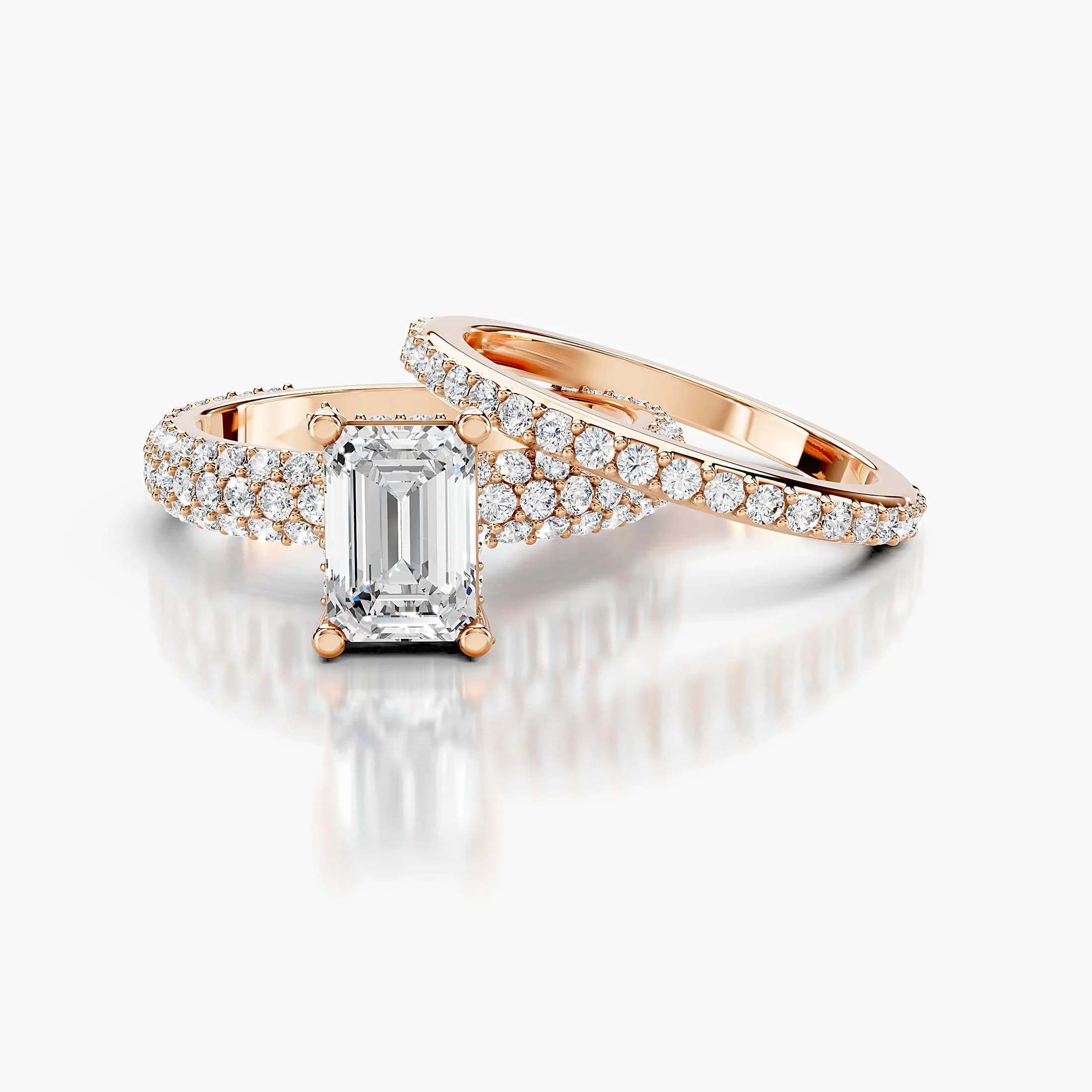 Prism Terrace Emerald Pavé Bridal Set jewellery