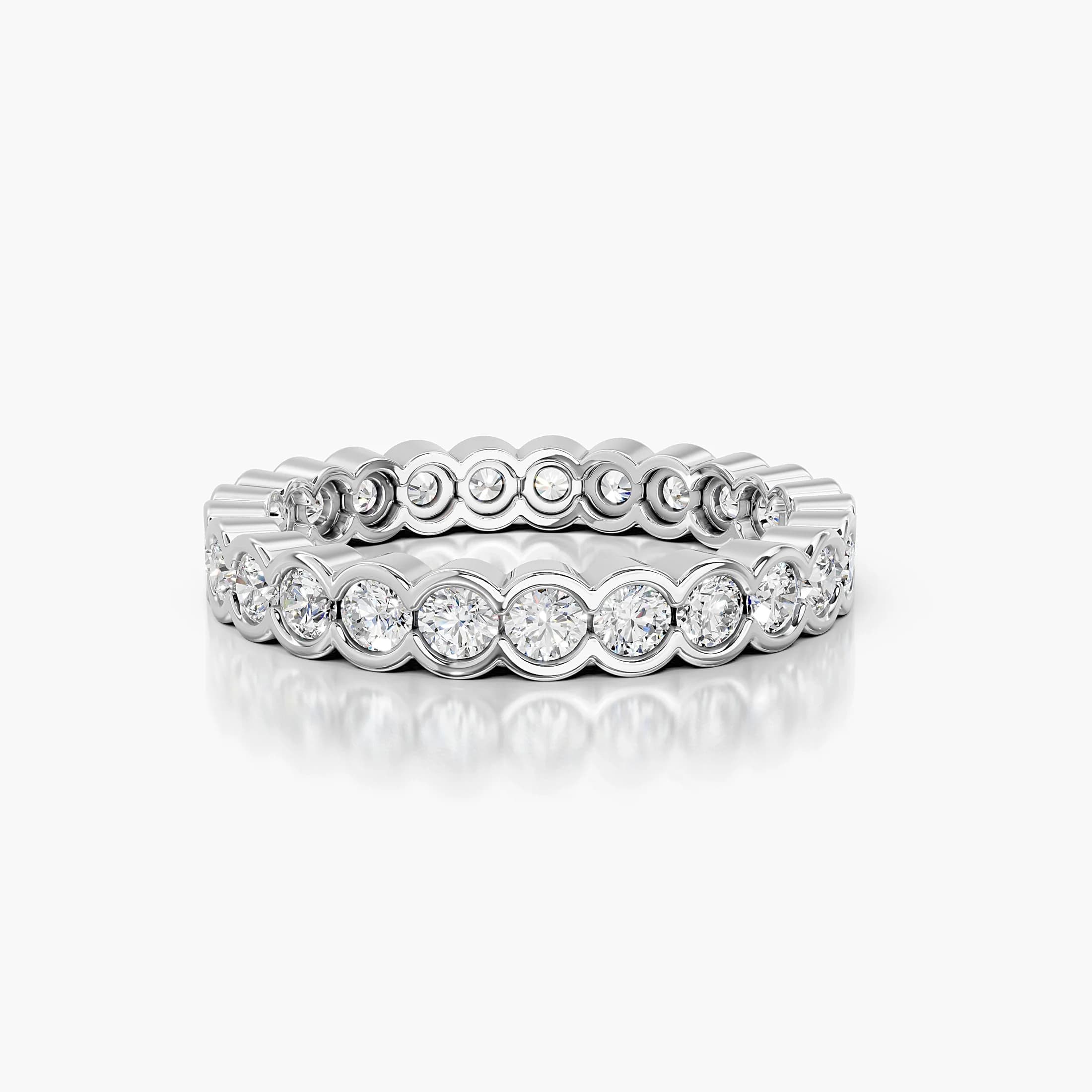Aurelia Scalloped Diamond Eternity Ring jewellery