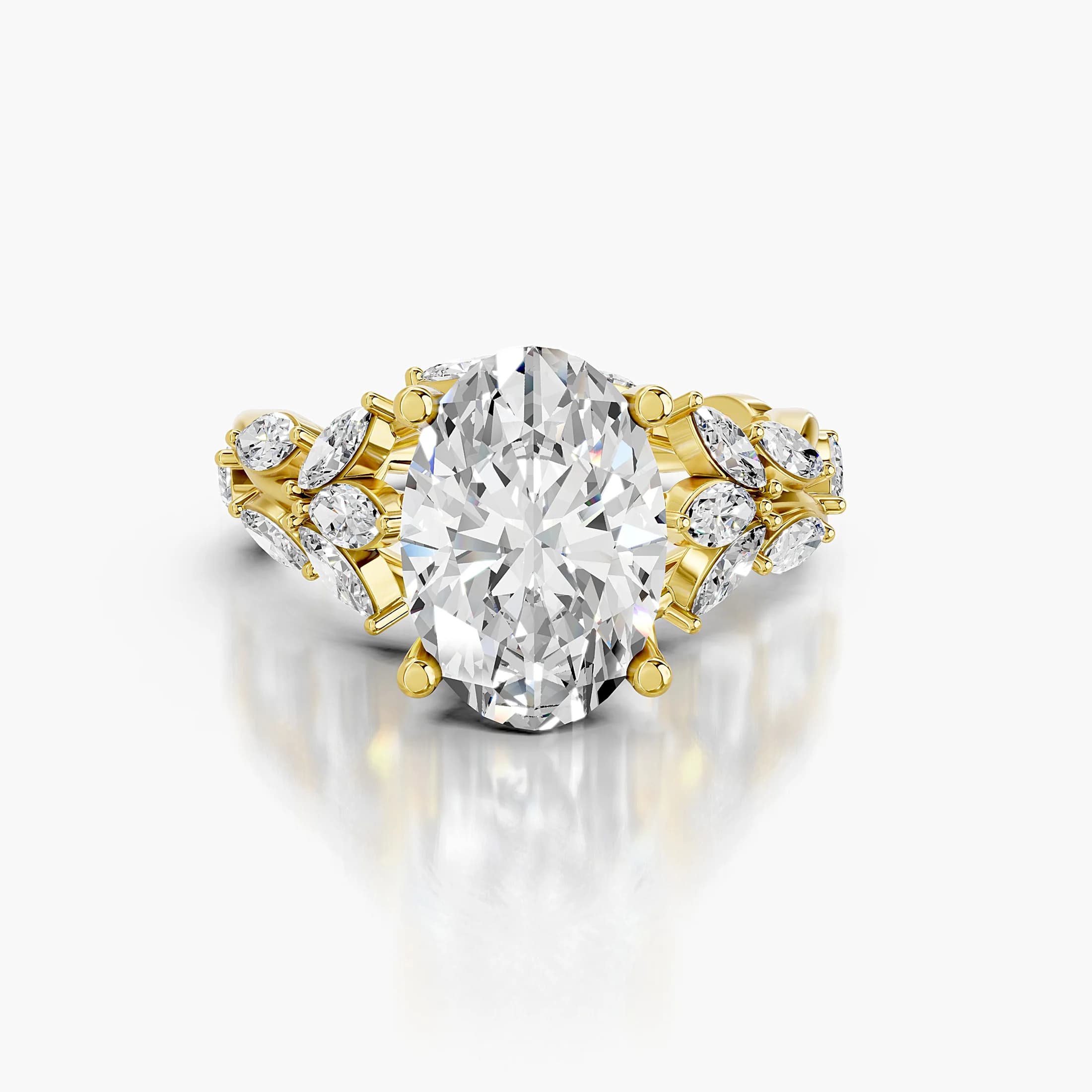 Oval Floral Diamond Ring jewellery