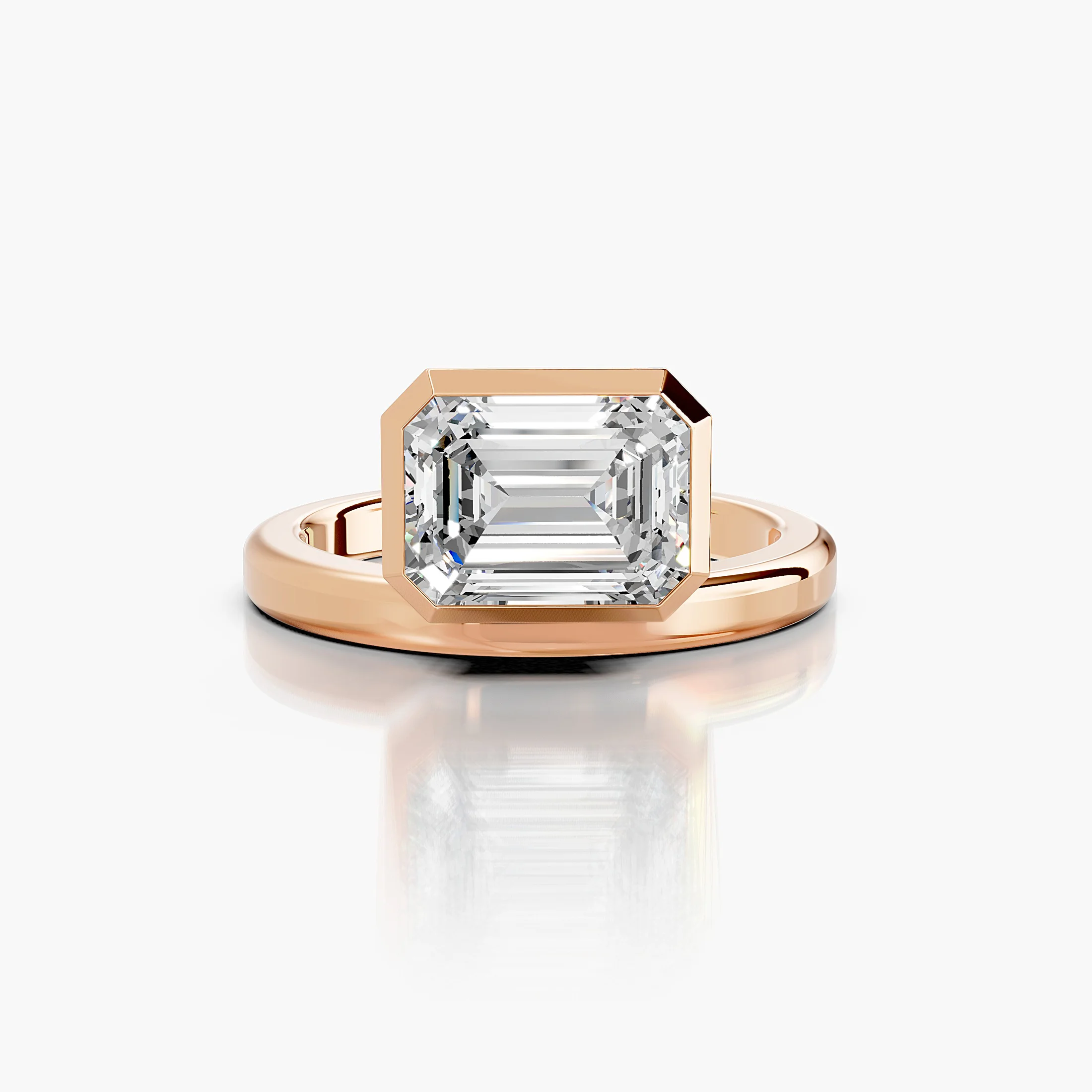 Emerald Bezel Statement Solitaire jewellery