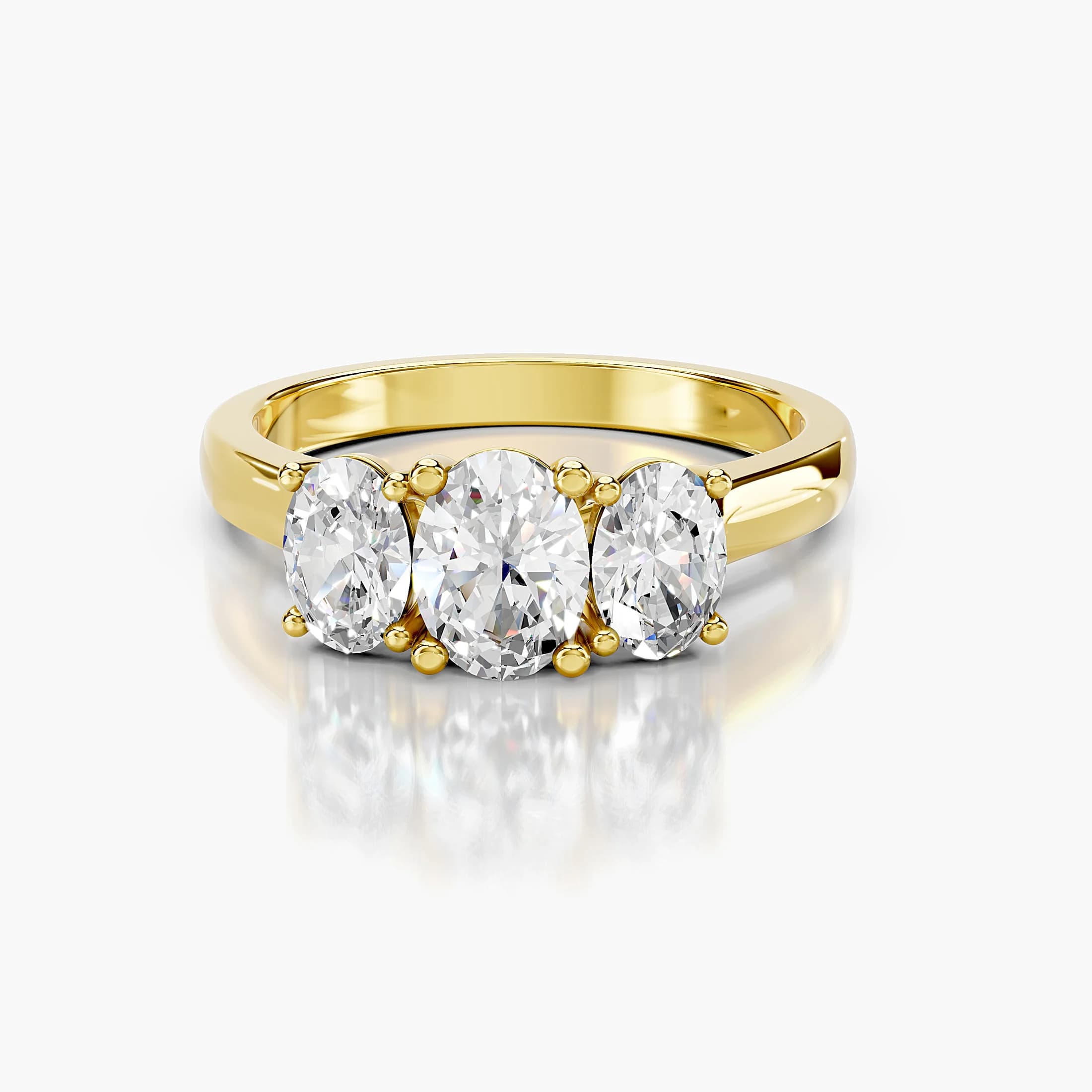 Trinity Oval Three-Stone Ring jewellery