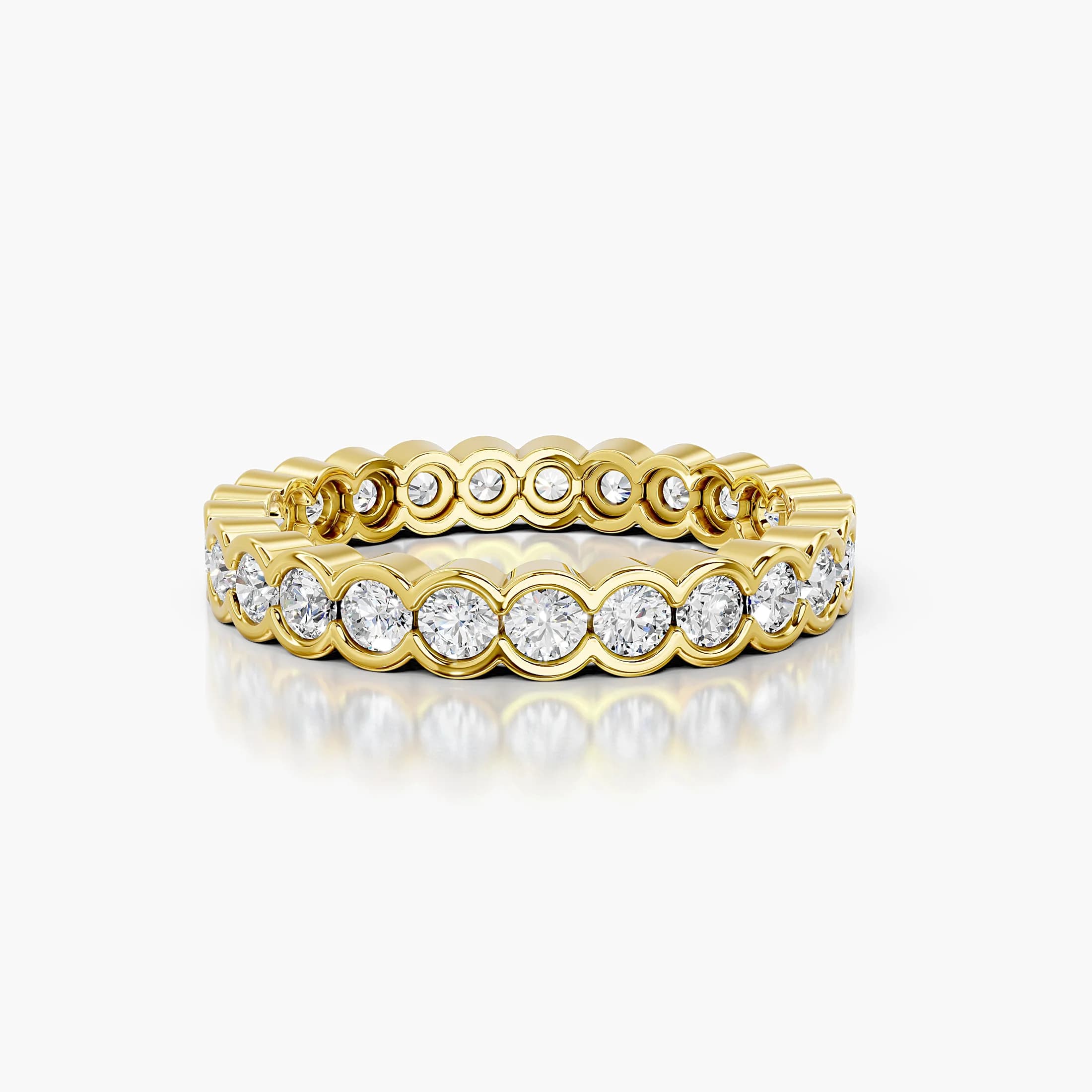 Aurelia Scalloped Diamond Eternity Ring jewellery
