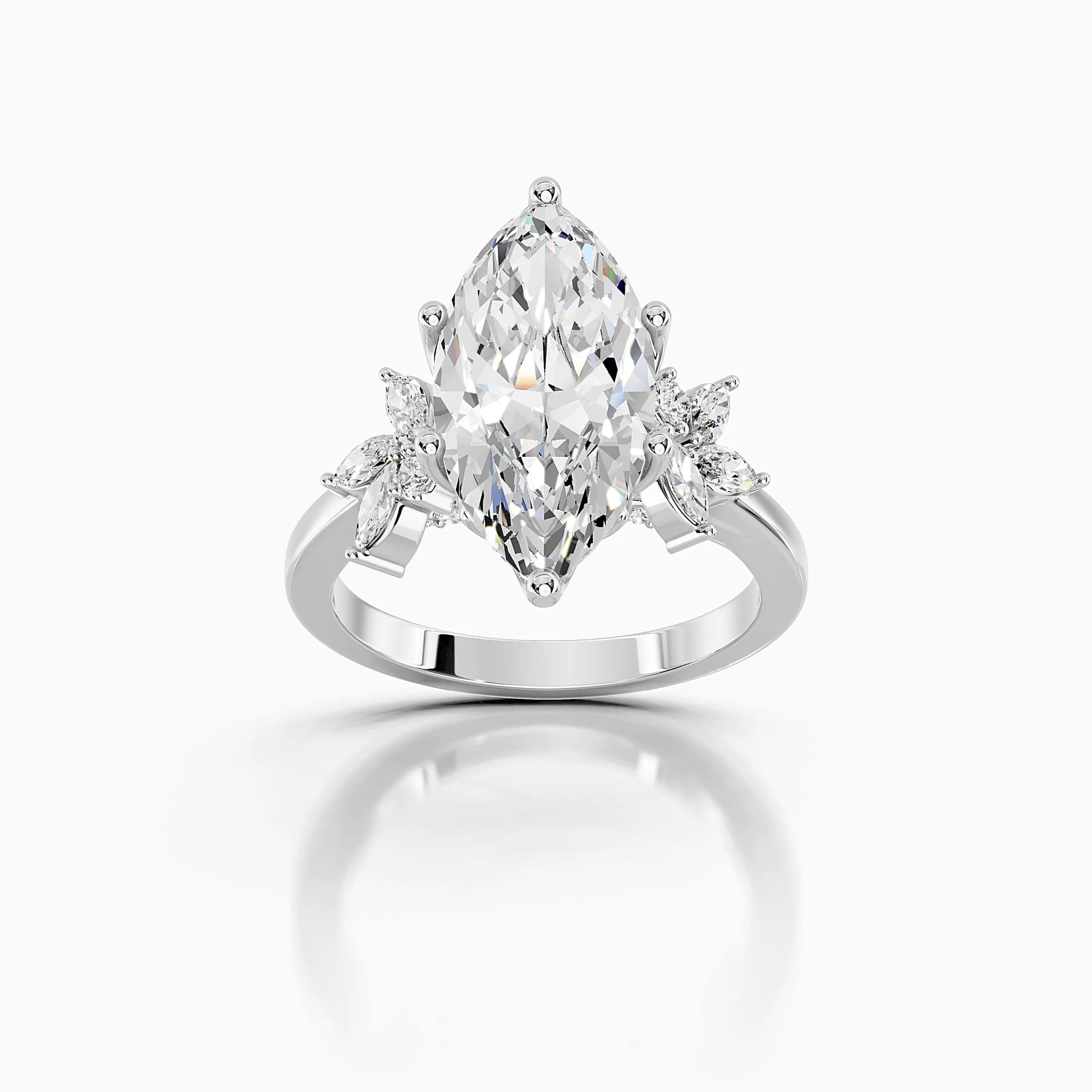 Marquise Cluster Halo Ring jewellery