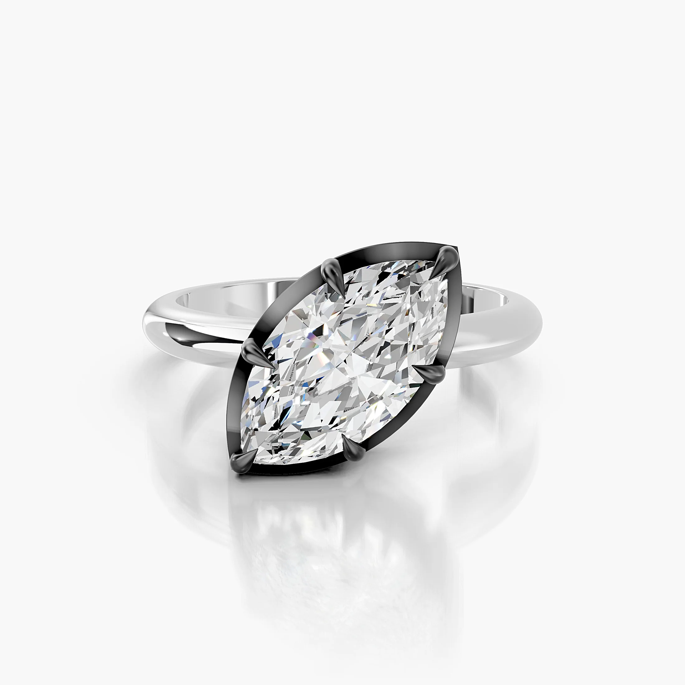 Marquise Contrast Prong Solitaire jewellery