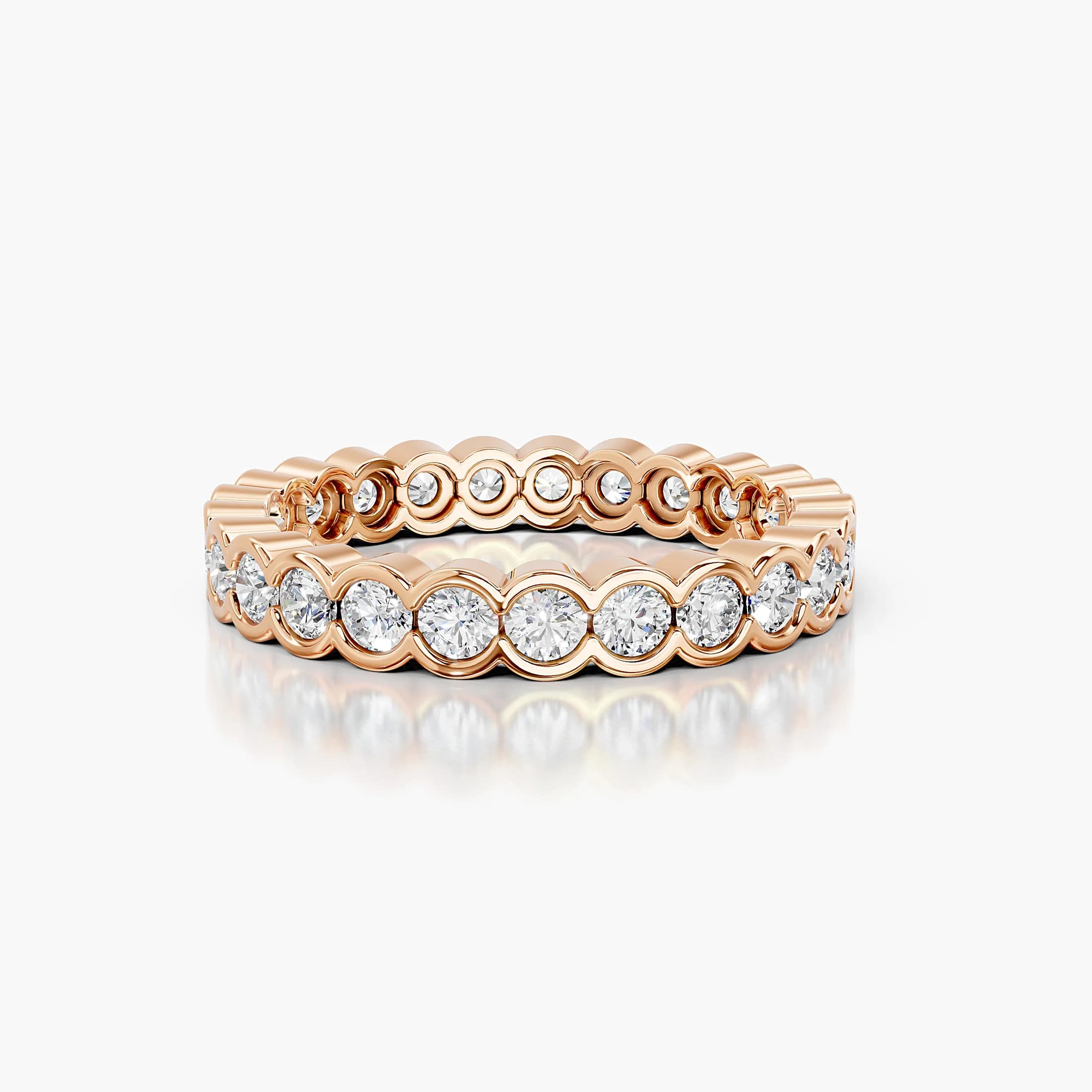 Aurelia Scalloped Diamond Eternity Ring jewellery