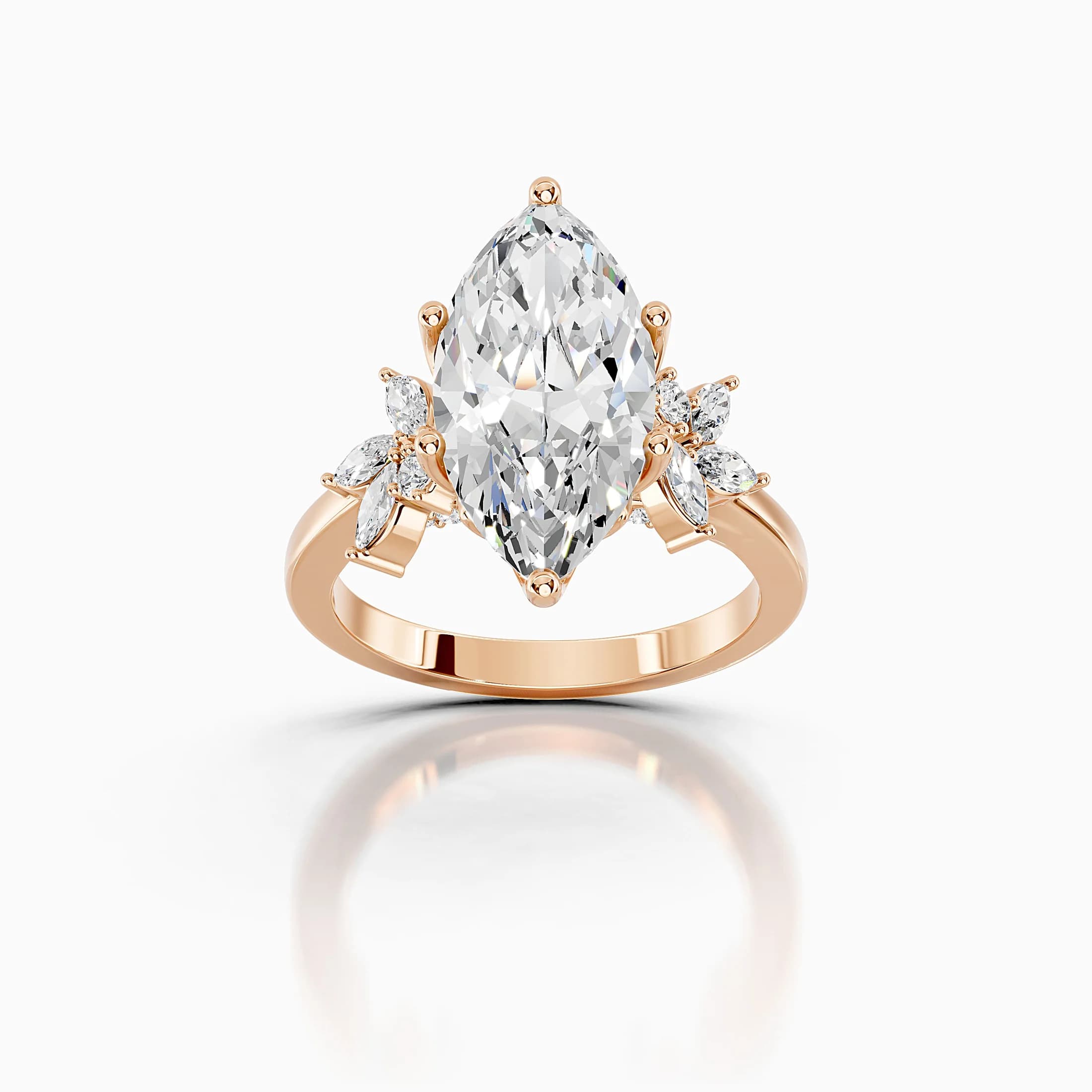 Marquise Cluster Halo Ring jewellery