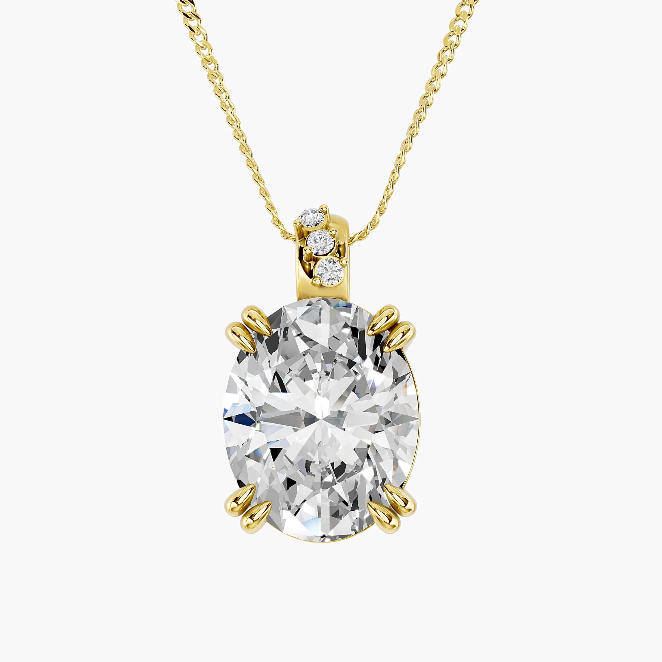 Seraphina Oval Diamond Pendant with Accent Bail jewellery