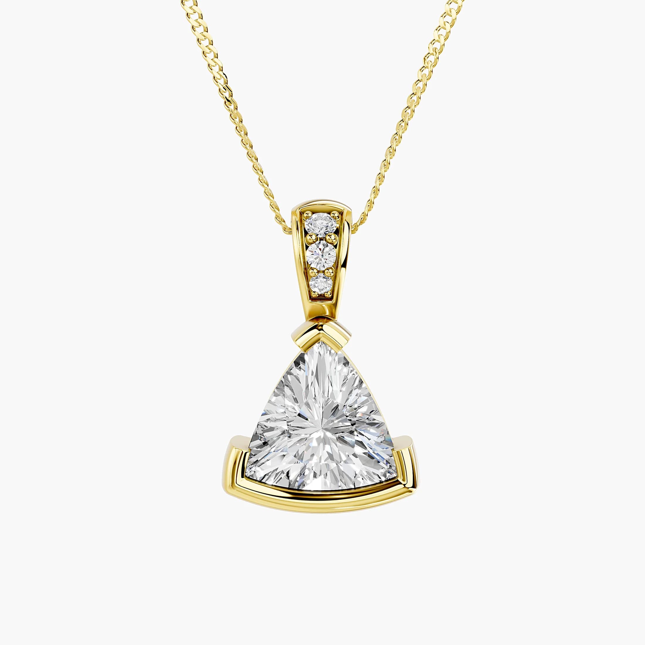 Trillion Diamond Solitaire Pendant jewellery