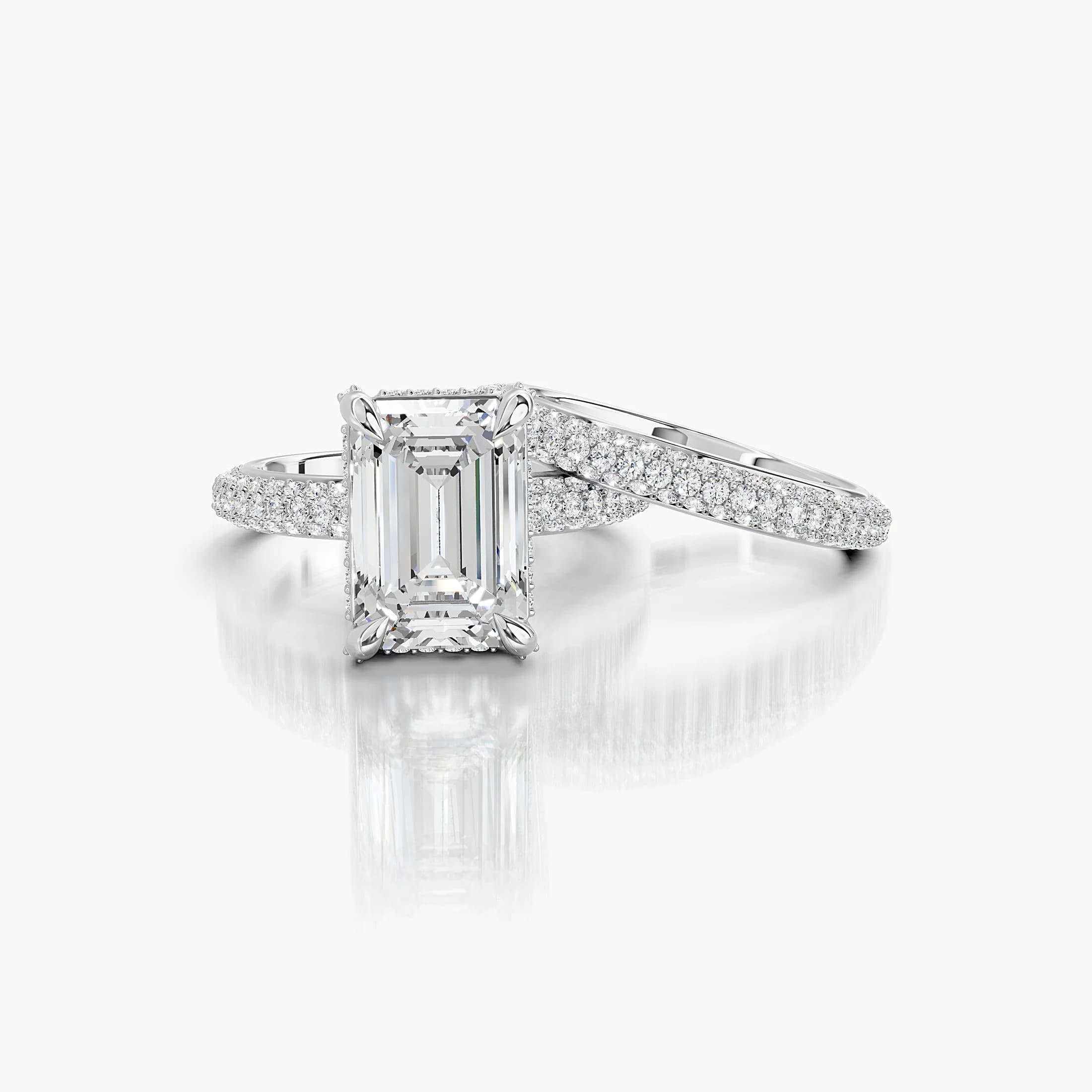 Emerald Radiance Pavé Bridal Set jewellery